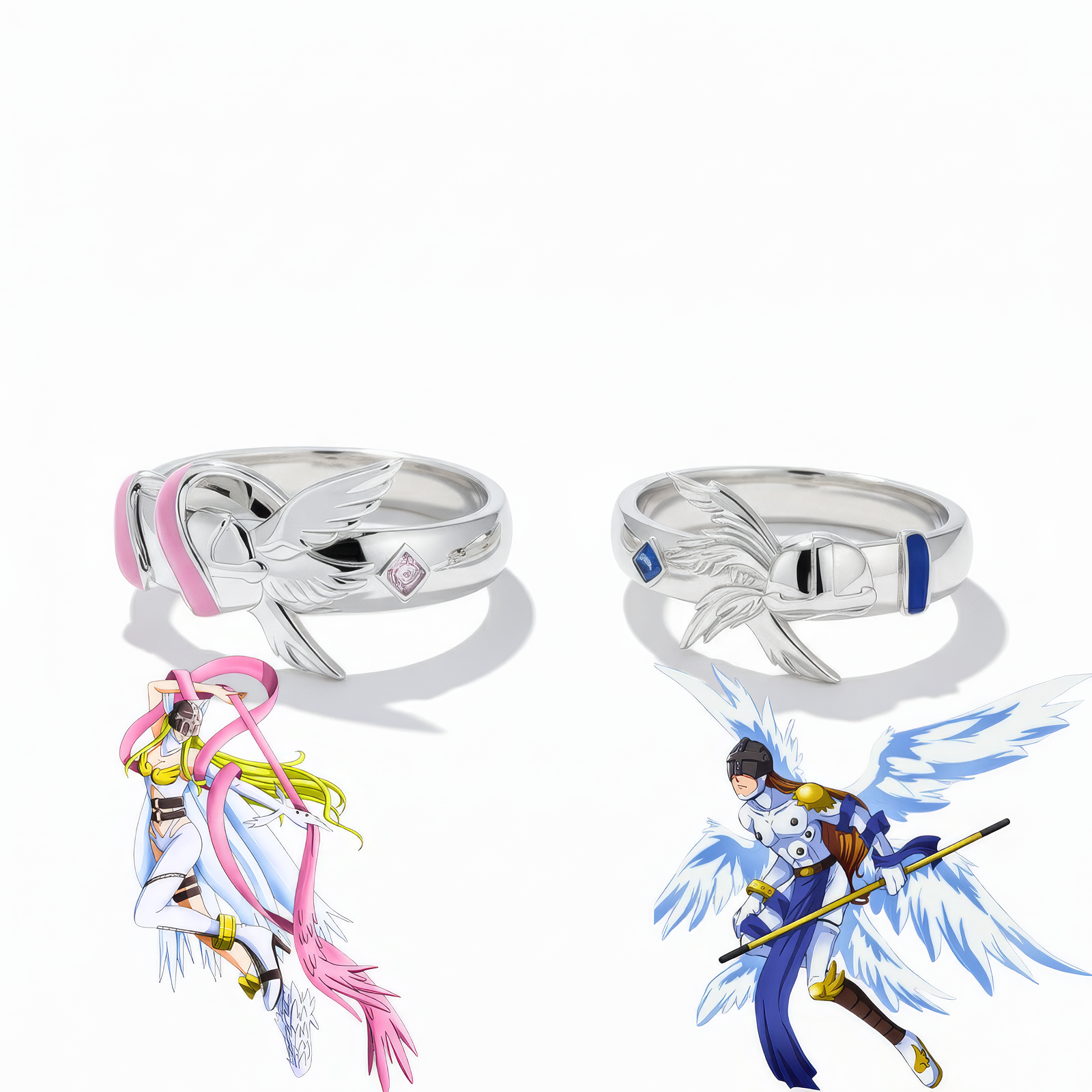 Angewomon & Angemon Ring