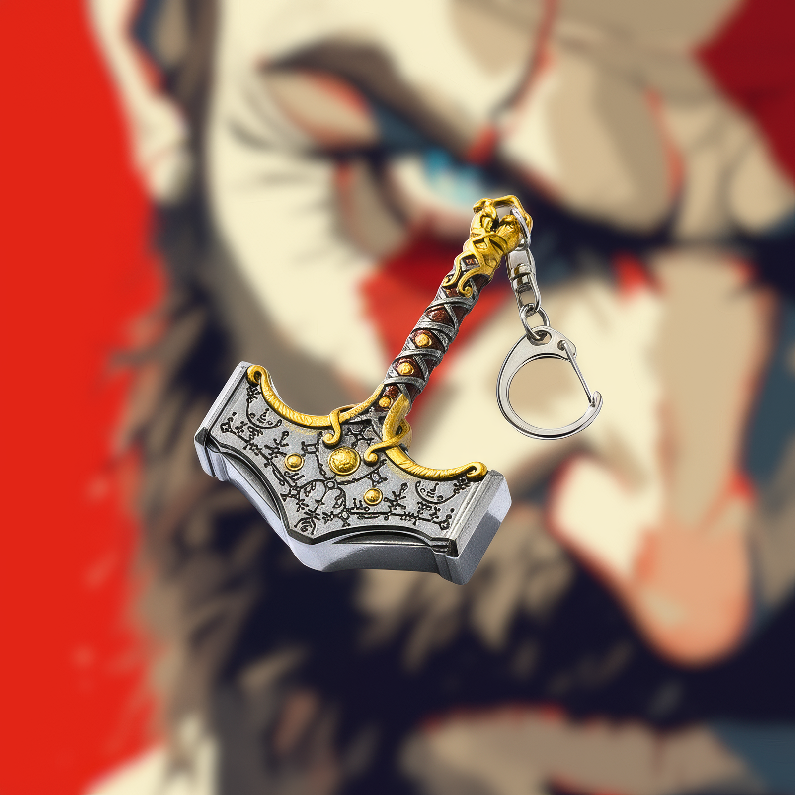 God of War Hammer Keychain
